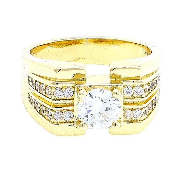 14K GOLD PINKY RING with CZ