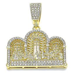 14K GOLD CHAPEL with WHITE CRYSTALS