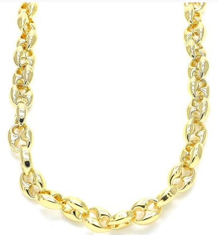 14K YELLOW GOLD LOOP CHAIN 8MM