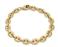 14K YELLOW GOLD LOOP BRACELET 8MM