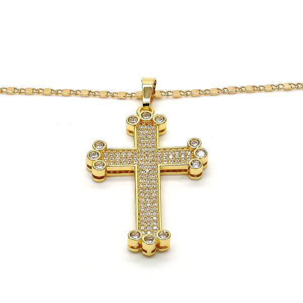 14K GOLD PAW CROSS with CZ