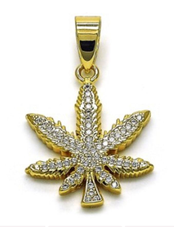 14K GOLD LEAF DESIGN PENDANT