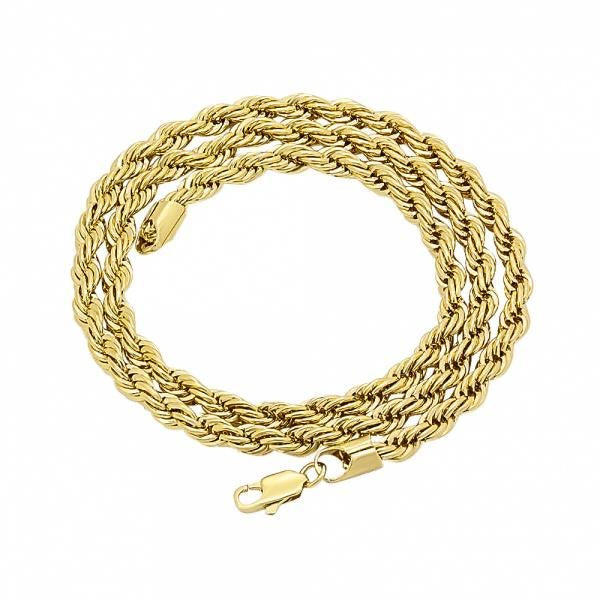 14K YELLOW GOLD ROPE CHAIN 5MM