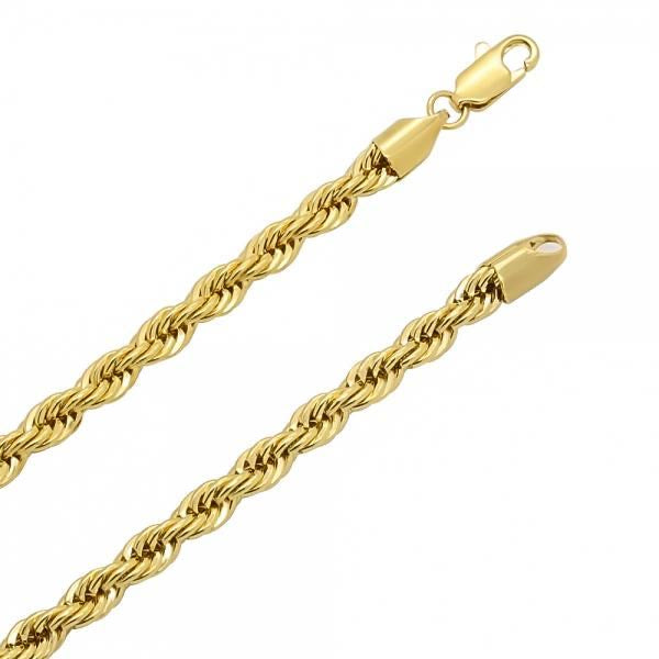 14K YELLOW GOLD ROPE CHAIN 5MM