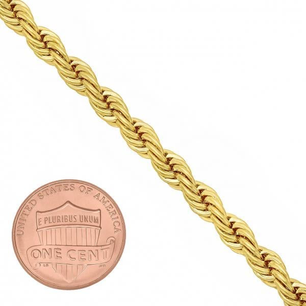 14K YELLOW GOLD ROPE CHAIN 5MM