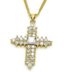 14K YELLOW GOLD NECKLACE with CZ