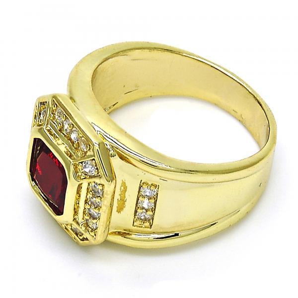 18K GOLD MEN'S RING with CZ