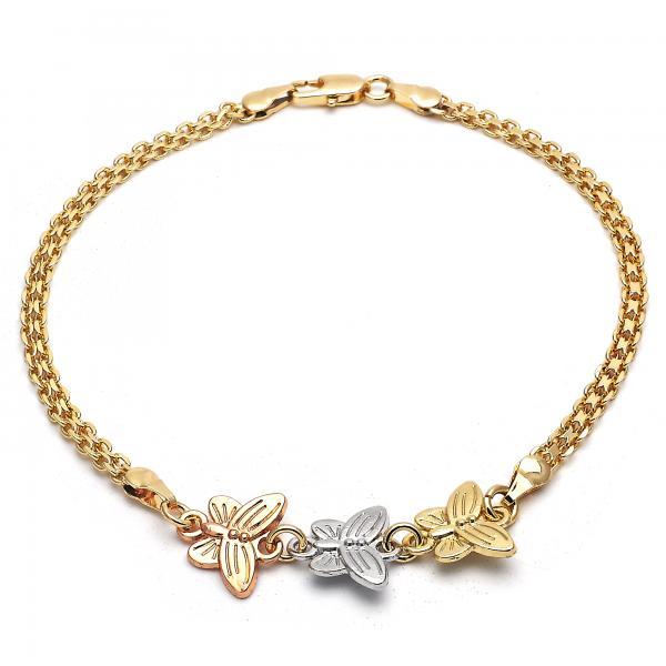 14K GOLD BUTTERFLY ANKLET