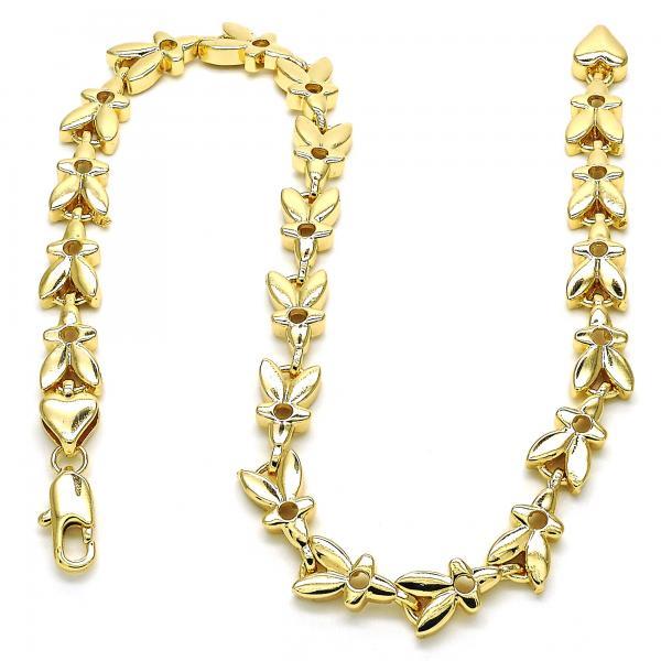 14K GOLD FANCY ANKLET