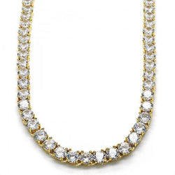 14K GOLD NECKLACE with CZ  4MM