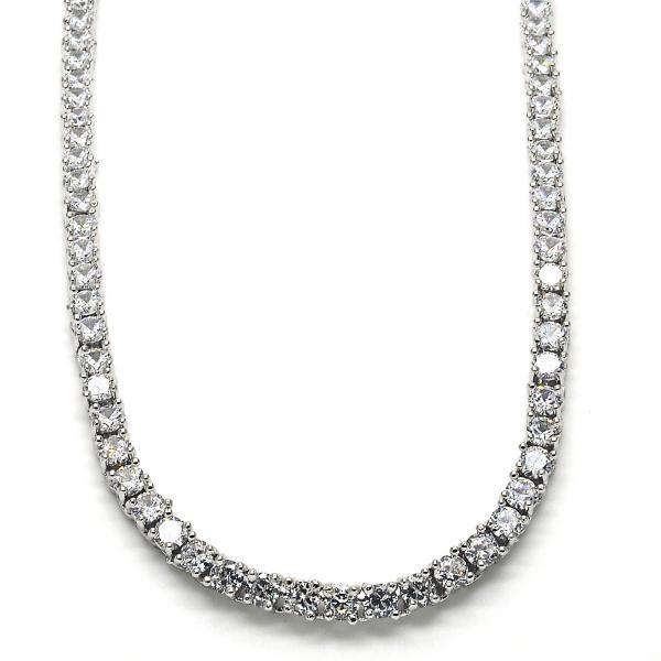 14K GOLD NECKLACE with CZ  4MM