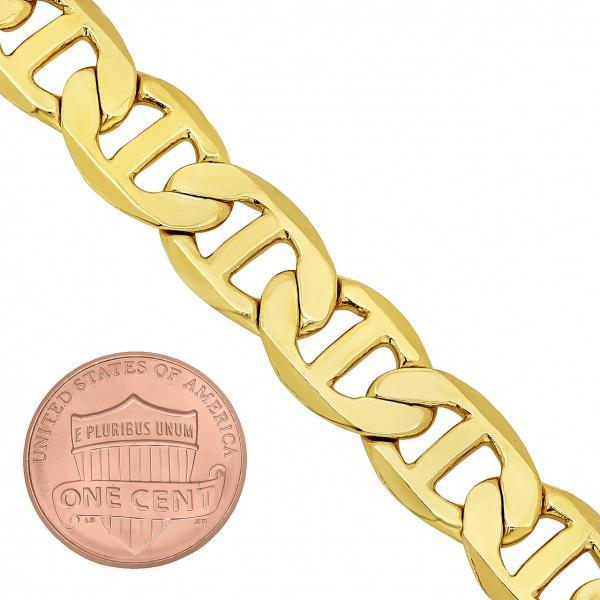 14K GOLD MARINER DESIGN BRACELET 9MM