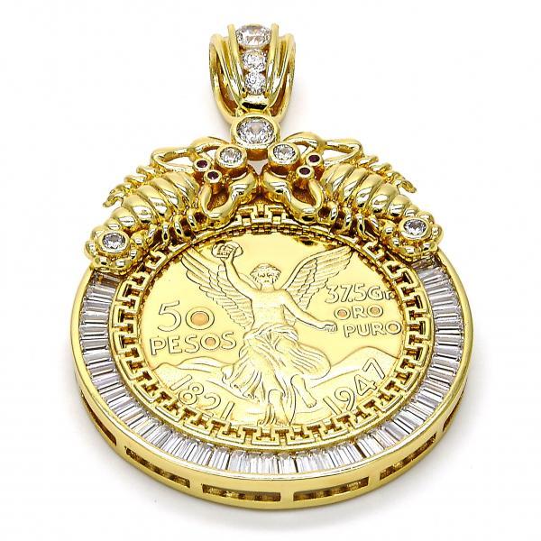 14K GOLD SCORPION & ANGEL DESIGN PENDANT