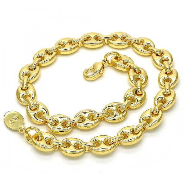 14K GOLD PUFF ANKLET 8MM