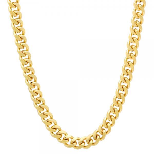 14K GOLD CUBAN DESIGN NECKLACE 6MM