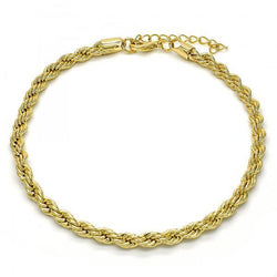 14k GOLD ROPE DESIGN ANKLET