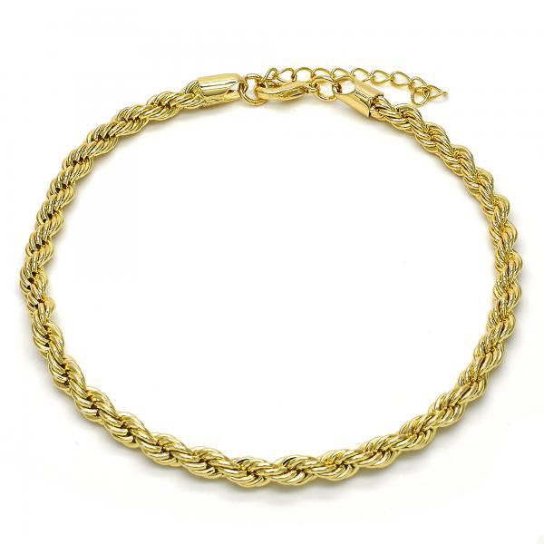 14k GOLD ROPE DESIGN ANKLET