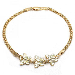 14K GOLD BUTTERFLY ANKLET