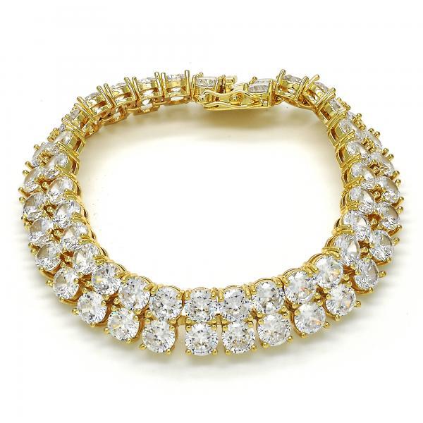 14K GOLD TENNIS BRACELETS WITH CZ 12MM