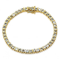 14K GOLD TENNIS BRACELET with CZ 4MM