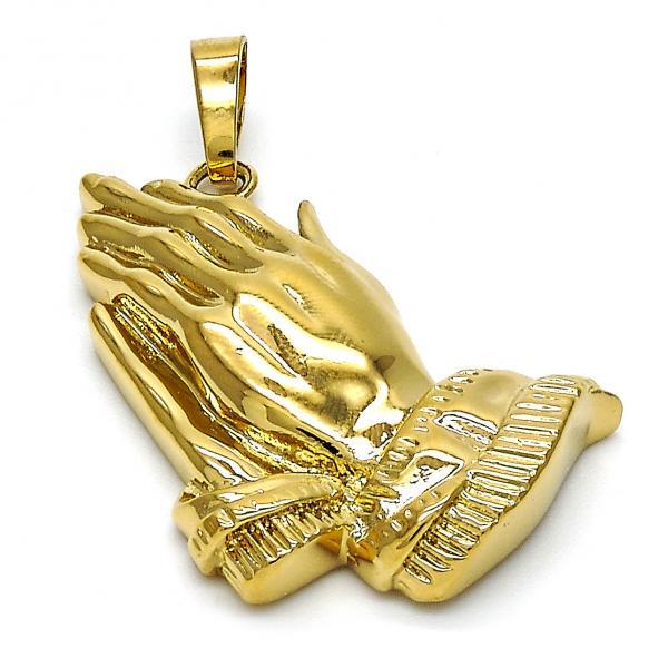 14k gold deals praying hands pendant