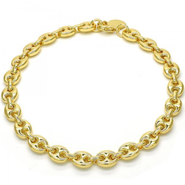 14K GOLD PUFF ANKLET 8MM