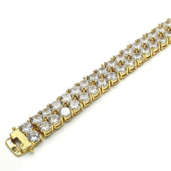 14K GOLD TENNIS BRACELETS WITH CZ 12MM