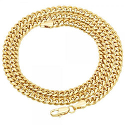 14K GOLD CUBAN DESIGN NECKLACE 6MM