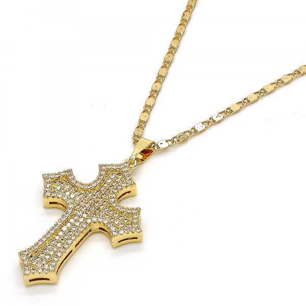 14K GOLD CROSS PENDANT + NECKLACE