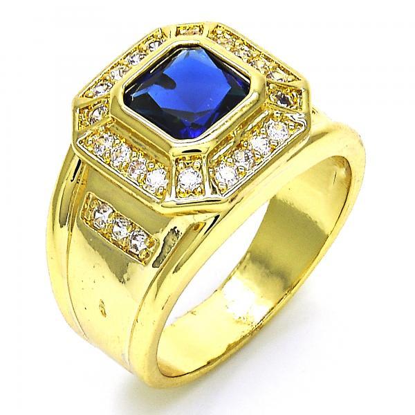 18K GOLD MEN'S RING with CZ