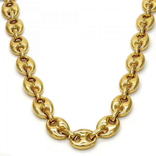 14K GOLD LOOP CHAIN 11MM