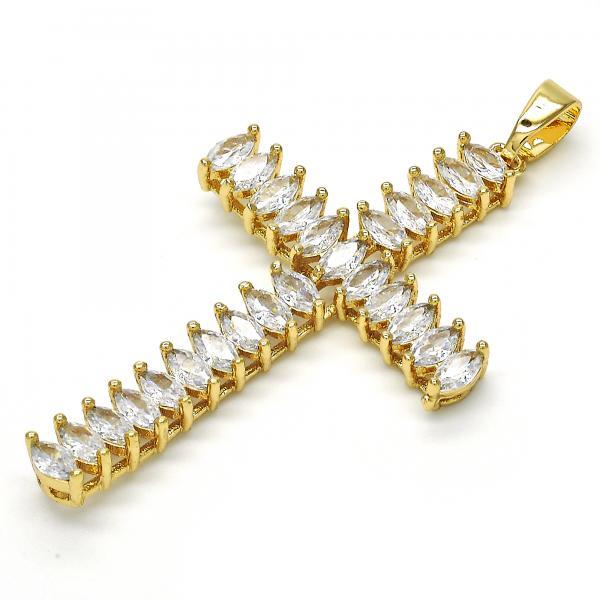 14K GOLD CROSS with CZ