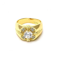 18K GOLD MENS RING with CZ