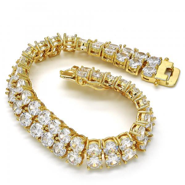 14K GOLD TENNIS BRACELETS WITH CZ 12MM