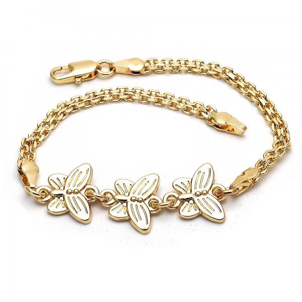 14K GOLD BUTTERFLY ANKLET