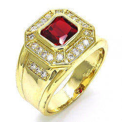 18K GOLD MEN'S RING with CZ