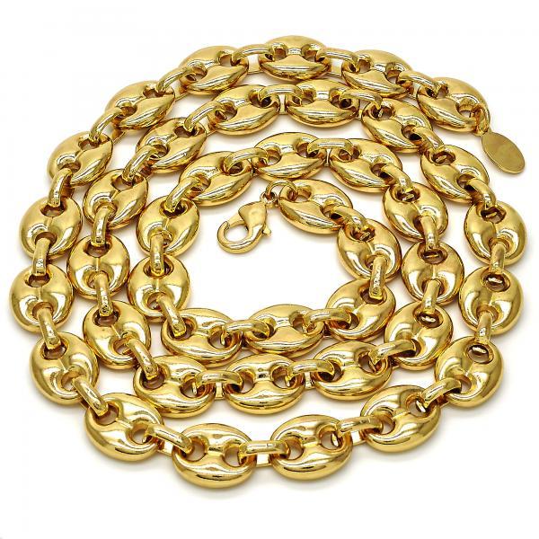 14K GOLD LOOP CHAIN 11MM