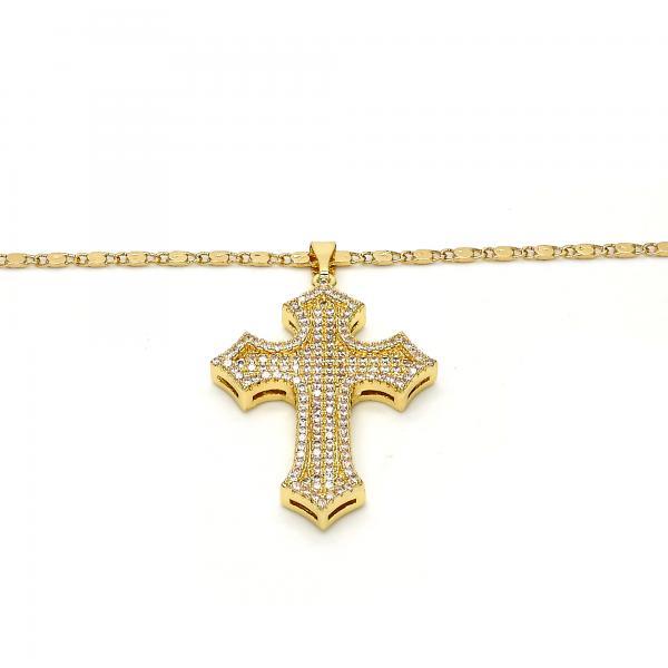 14K GOLD CROSS PENDANT + NECKLACE