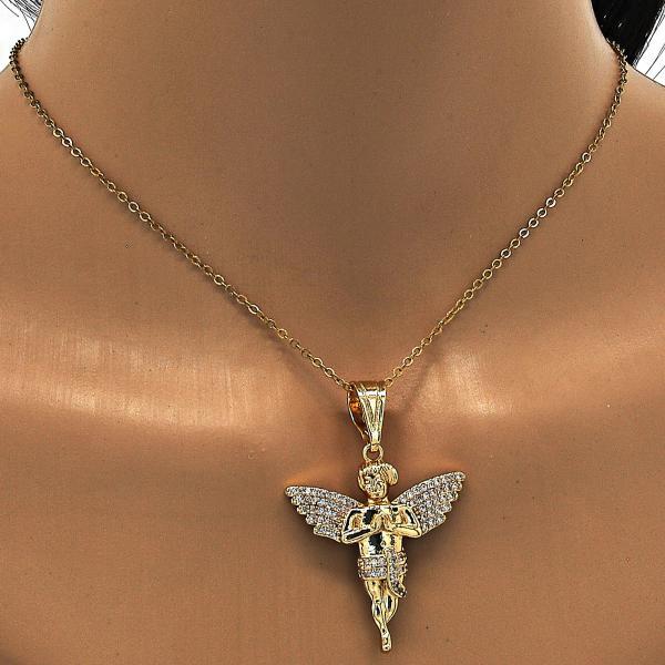 14K GOLD ANGEL + NECKLACE