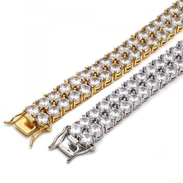 14K GOLD TENNIS BRACELETS WITH CZ 12MM