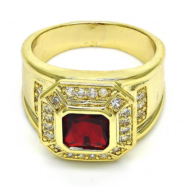 18K GOLD MEN'S RING with CZ