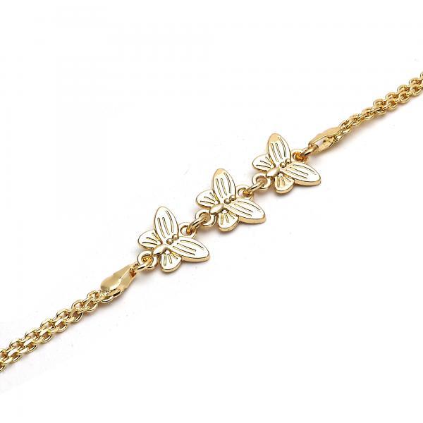 14K GOLD BUTTERFLY ANKLET