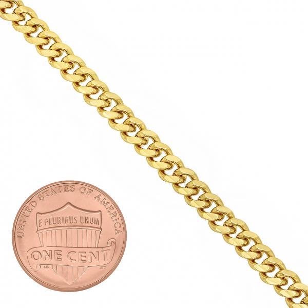 14K GOLD CUBAN DESIGN NECKLACE 6MM