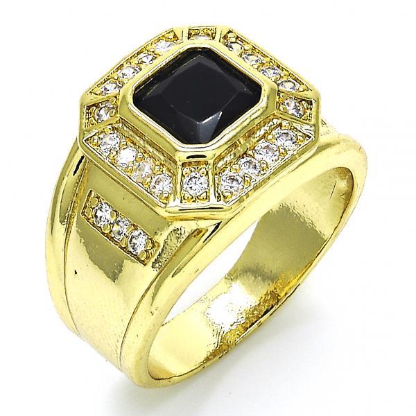 18K GOLD MEN'S RING with CZ